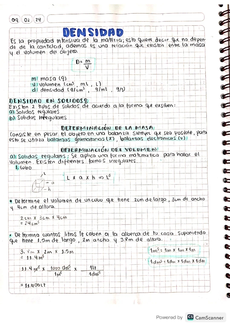 Fórmula de Densidad, Masa y Volumen: Ejemplos y Ejercicios para Niños