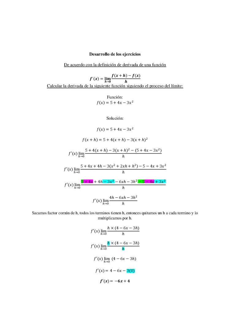 Calculadora de derivades i exemples resolts