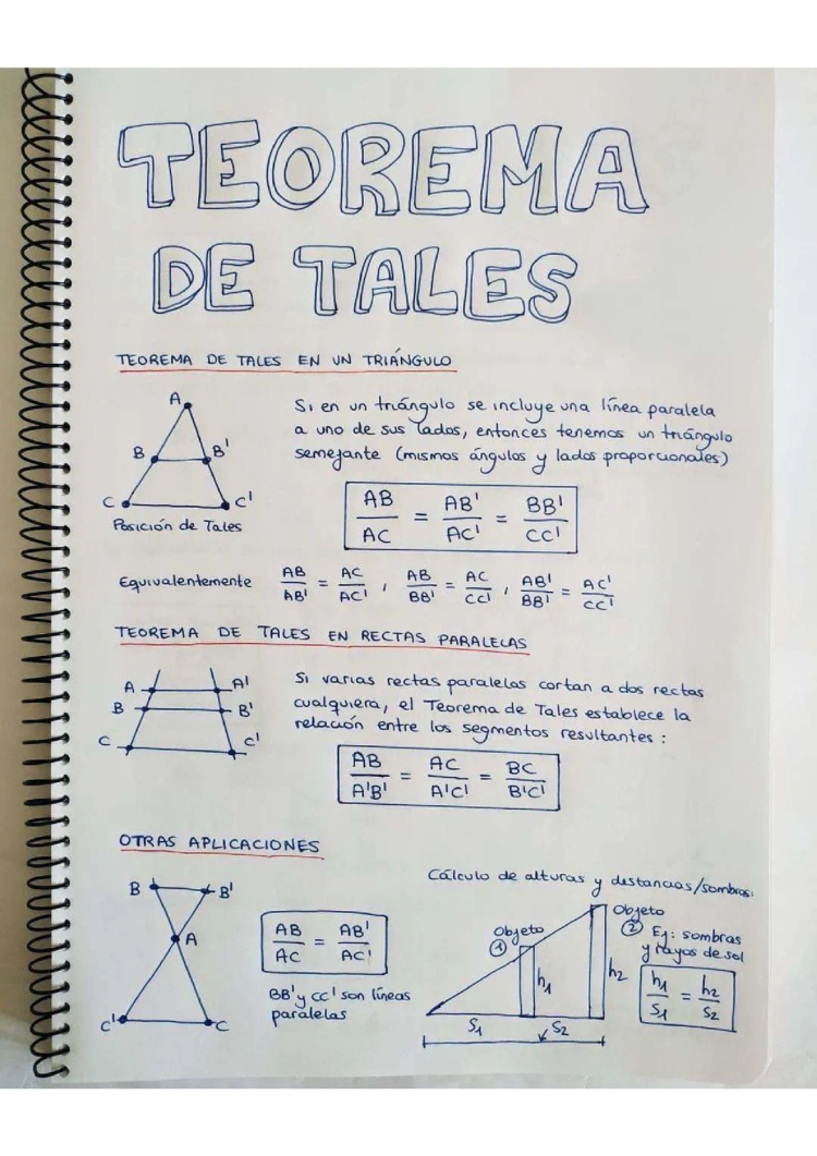 Teorema de Tales: Fórmulas, Ejemplos Resueltos y Aplicaciones