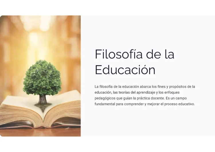 Filosofía de la educación: 