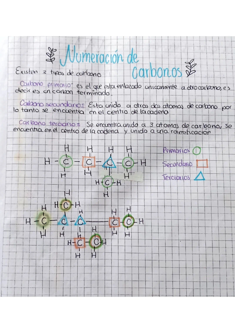 Numeración de carbonos 