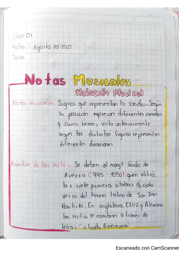 Cómo leer partituras y notas musicales en el pentagrama para niños