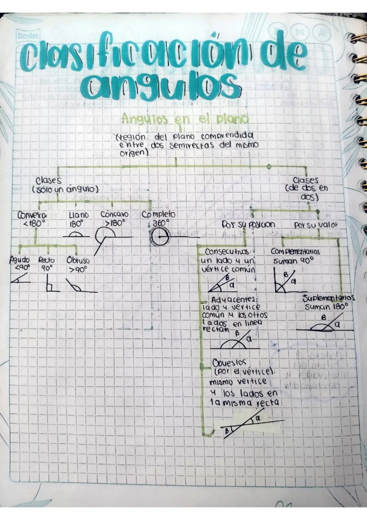 Clasificación de los Ángulos: ¿Cuáles Son los 7 Tipos y Cómo los Identificas?