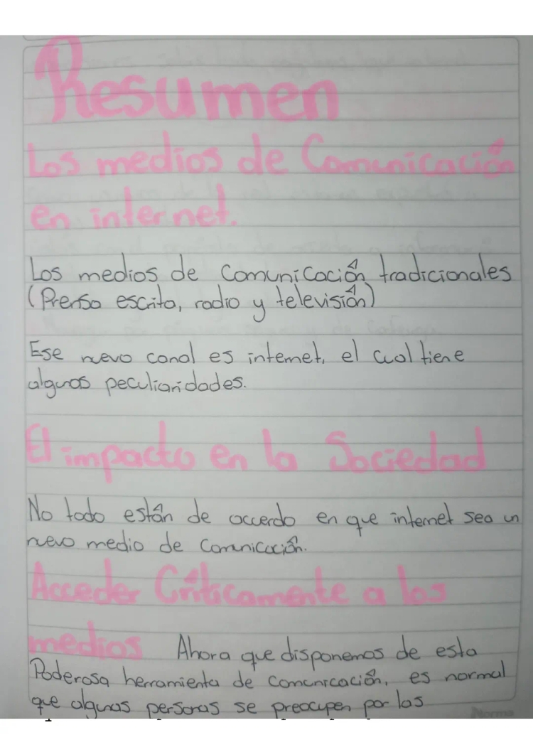 Resumen - Los Medios de Comunicación en Internet 