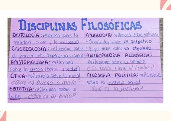 Disciplinas Filosóficas