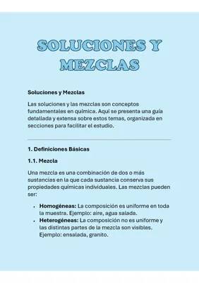 SOLUCIONES Y MEZCLAS