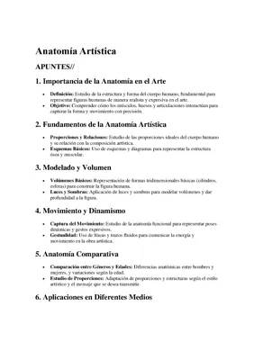 Anatomía Artística