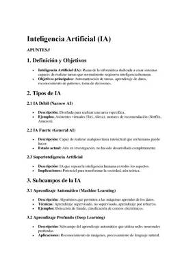 Inteligencia Artificial (IA)