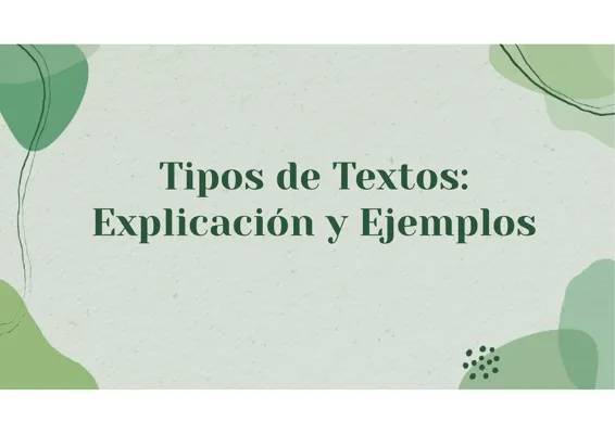 Tipos de textos 