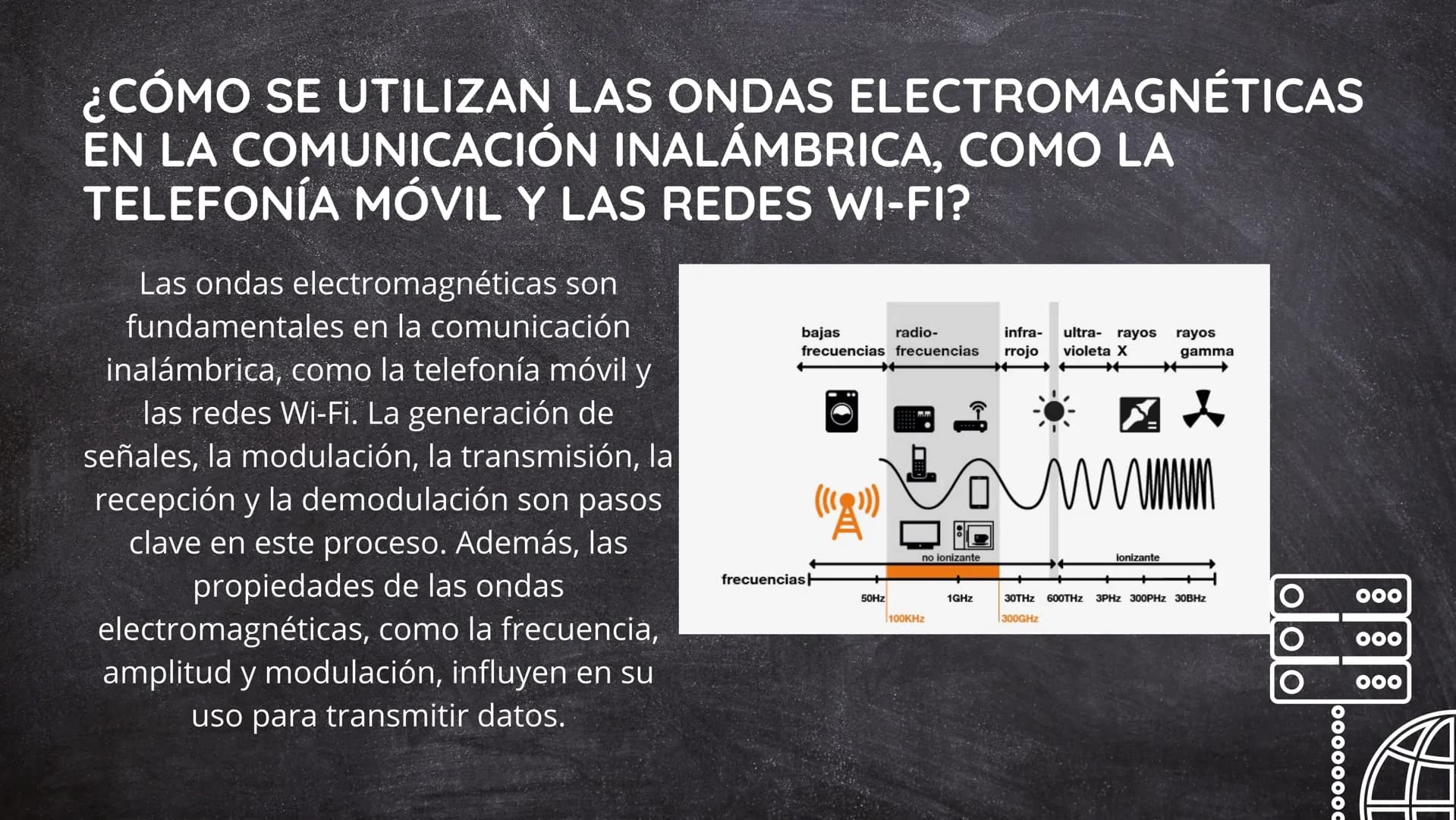 B
хох
ONDAS
ELECTROMAGNETICAS ¿CÓMO SE UTILIZAN LAS ONDAS ELECTROMAGNÉTICAS
EN LA COMUNICACIÓN INALÁMBRICA, COMO LA
TELEFONÍA MÓVIL Y LAS RE
