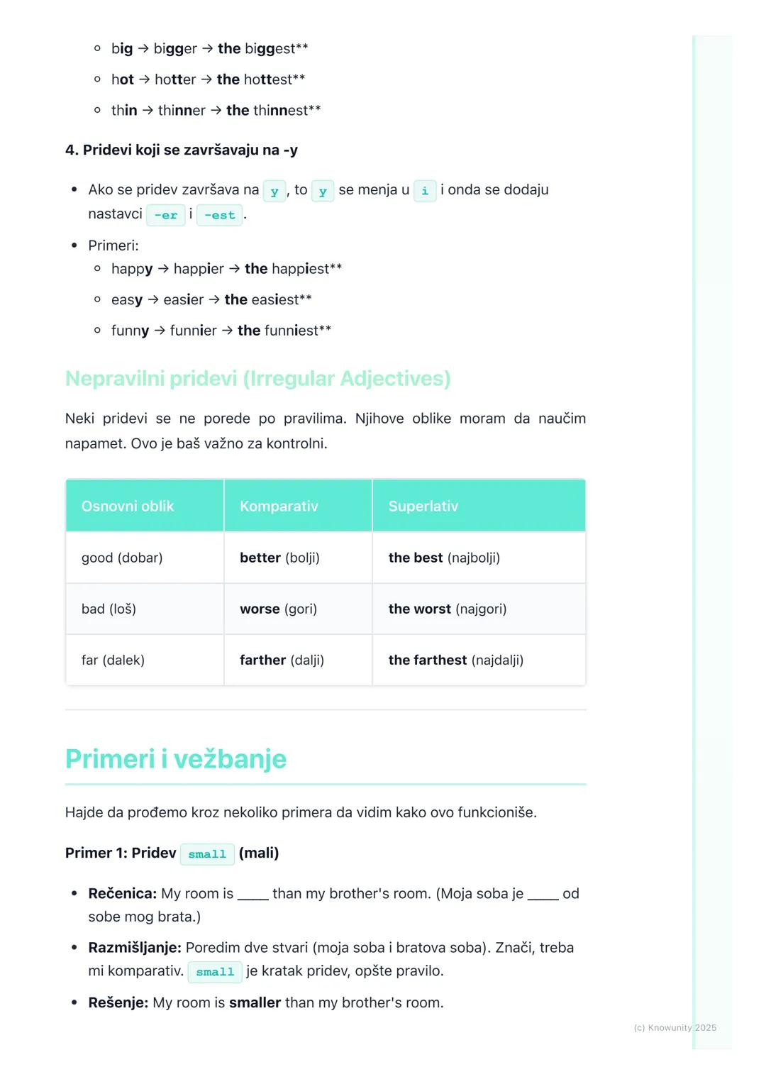 # Poređenje prideva
(Comparatives &
Superlatives)

Uvod u poređenje prideva

Poređenje prideva koristimo kada hoćemo da uporedimo dve ili vi