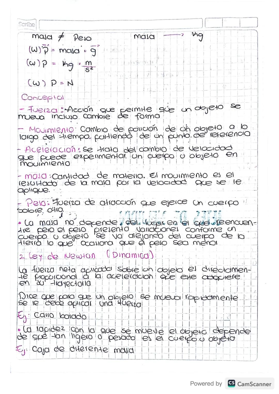 .
LETES DE NEWION
1 Ley de inercian dio
1.
F
Un Obojeto en recoso cermanece en repaso o si está en movimi-
ento, permanece en movimiento a u