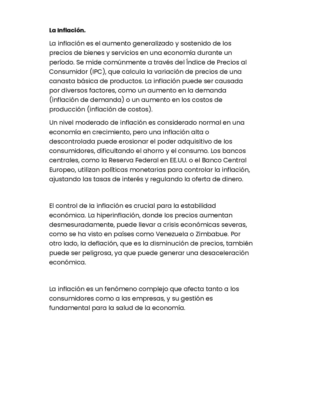 LA INFLACION.