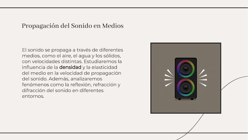 Exploración de las Propiedades
de las Ondas y el Sonido en Física Introducción a las Ondas y el Sonido
En esta presentación exploraremos las