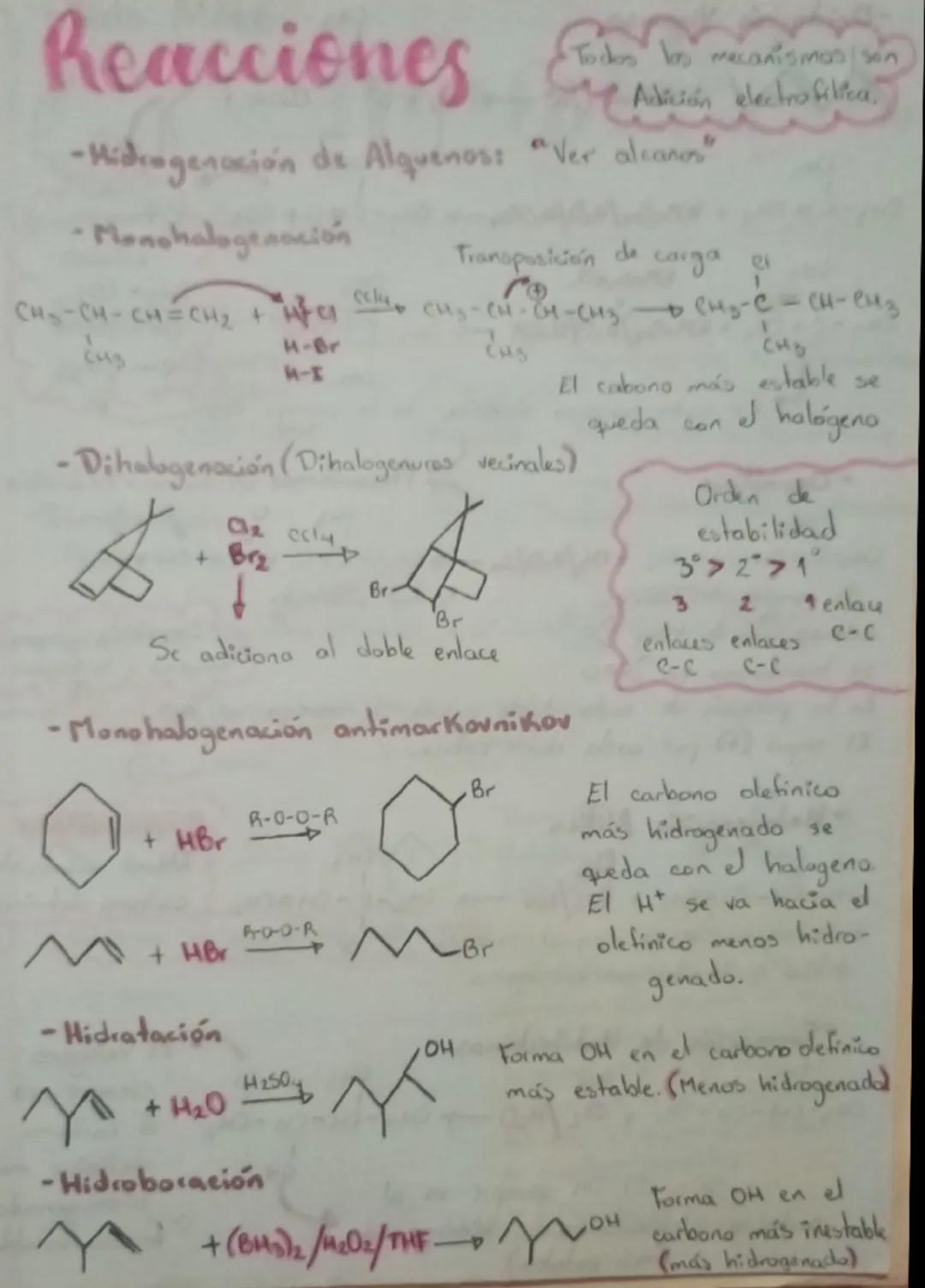 # Química
# Orgánica # Alquenos
Métodos de obtención:
$C_nH_{2n}$
-Deshidratación de alcoholes
$CH_3-CH-CH_2-OH + H_2SO_4 \rightarrow CH_3-C