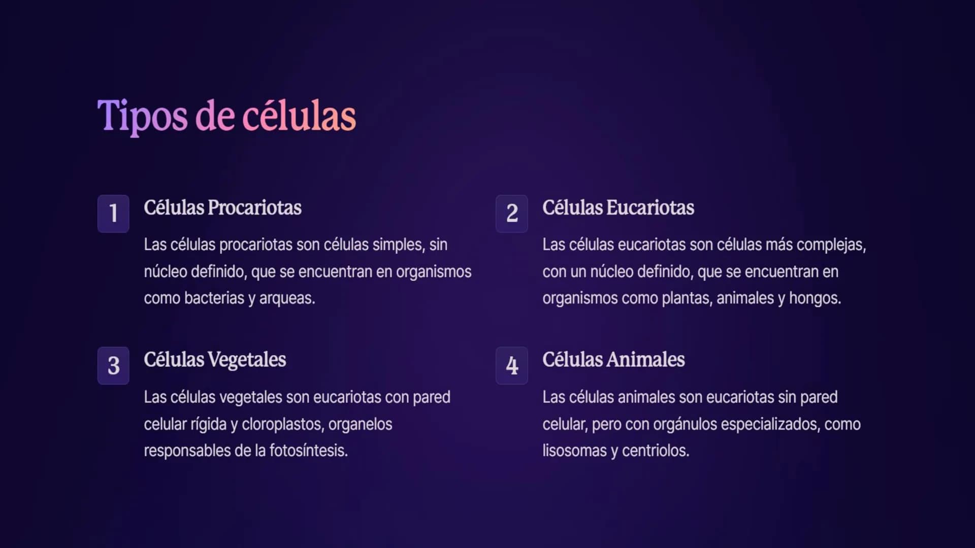 Introducción a las
células y tejidos
Las células son las unidades básicas de la vida, y los tejidos son grupos de
células similares que trab