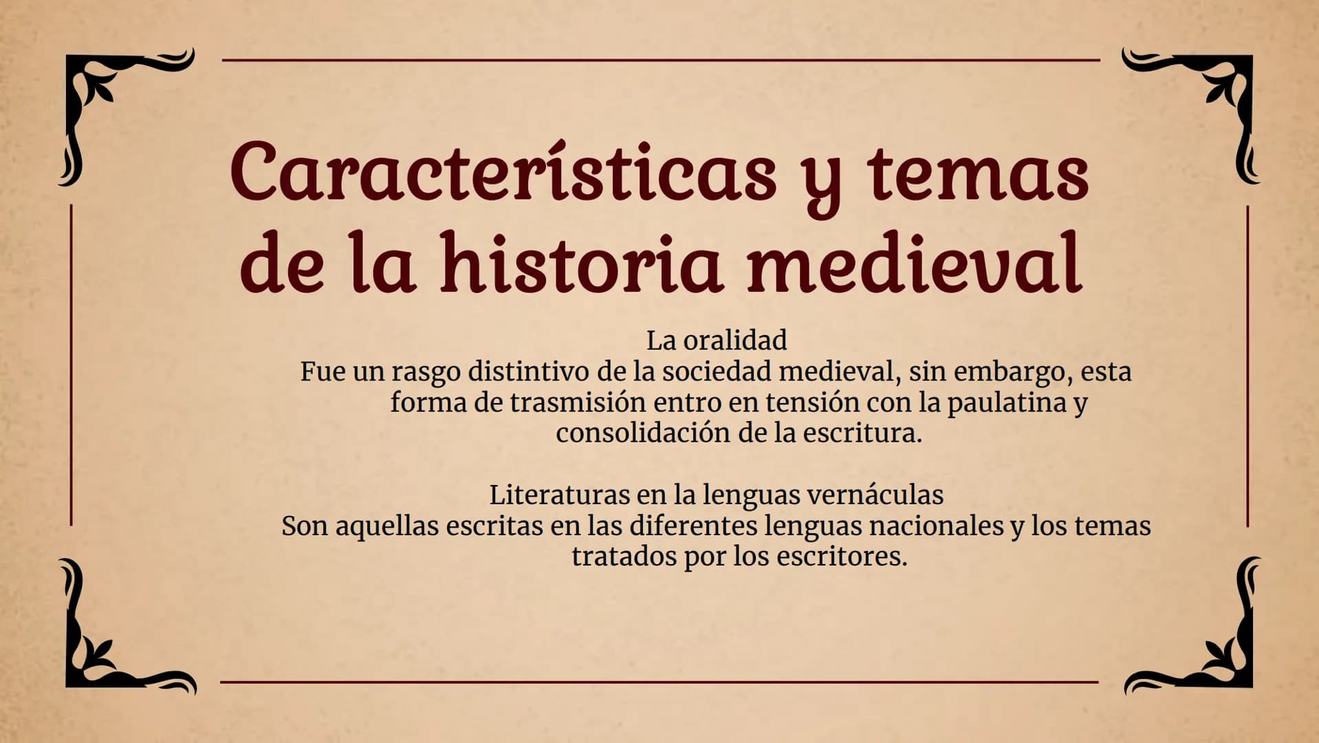 La Edad Media y El
Renacimiento
La edad media abarca mil años,
desde la desaparición del
imperio romano de occidente,
en el año 476.
III
Alr