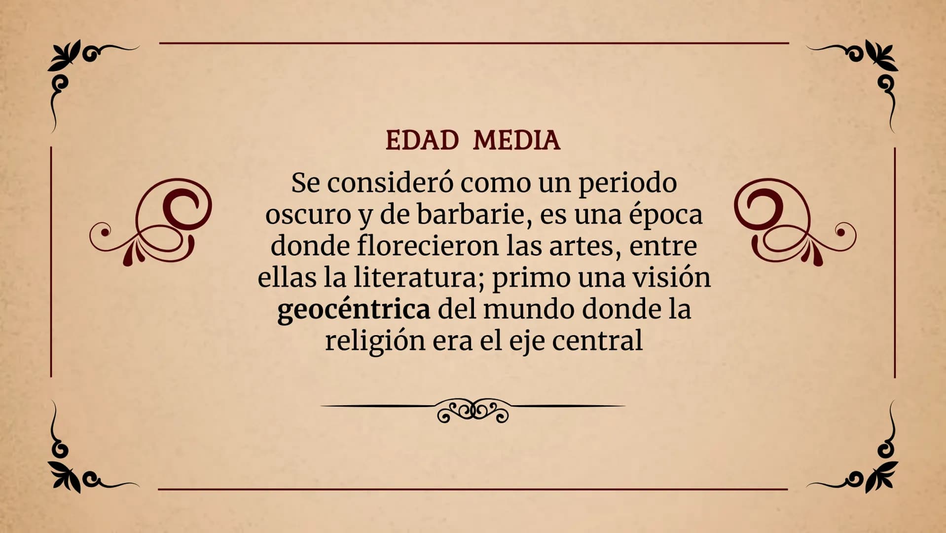 La Edad Media y El
Renacimiento
La edad media abarca mil años,
desde la desaparición del
imperio romano de occidente,
en el año 476.
III
Alr