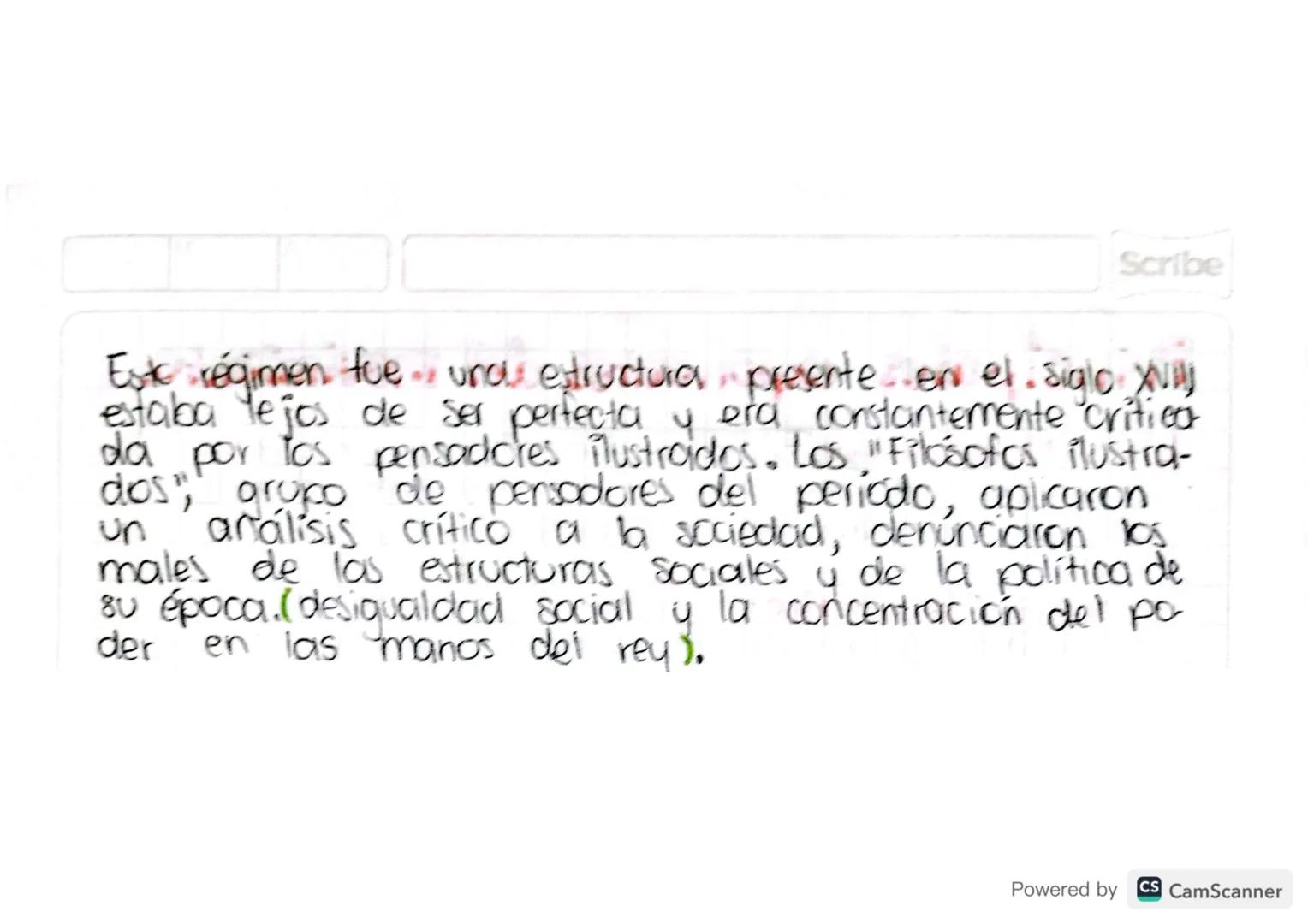 Scribe
22
04
24
EL ANTIGUO REGIMEN
Monarquia Poder absoluto del rey: Origen
divino de su autoridad.
Absoluta
Representación del reino median