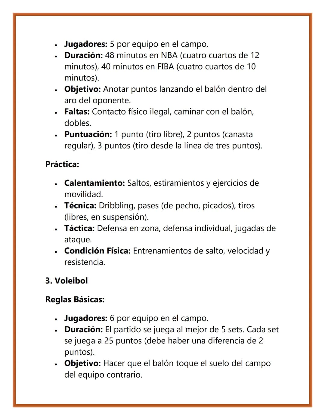 REGLAS Y PRÁCTICA DE DEPORTES