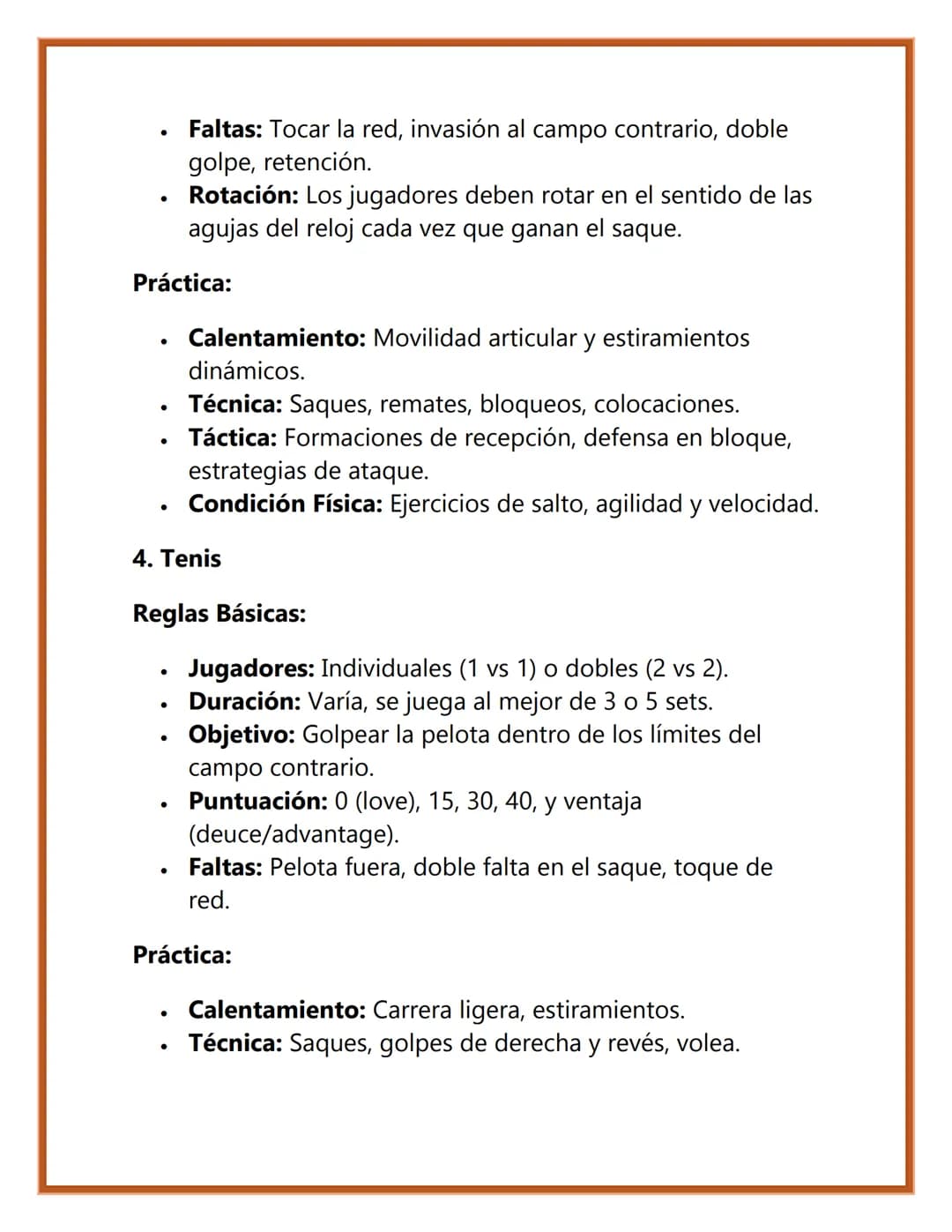 REGLAS Y PRÁCTICA DE DEPORTES