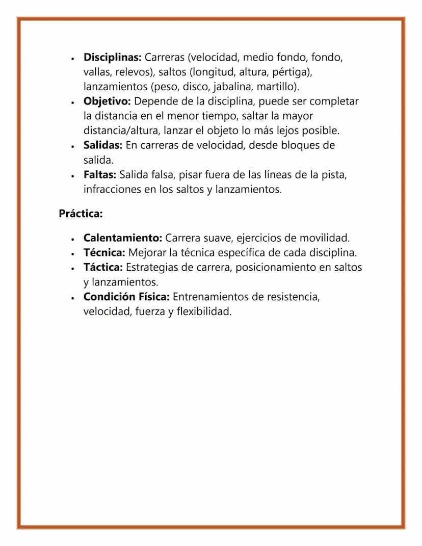 Reglas y Práctica
de Deportes
1. Fútbol
Reglas Básicas:
•
•
•
Jugadores: 11 por equipo en el campo.
Duración: 90 minutos, divididos en dos t