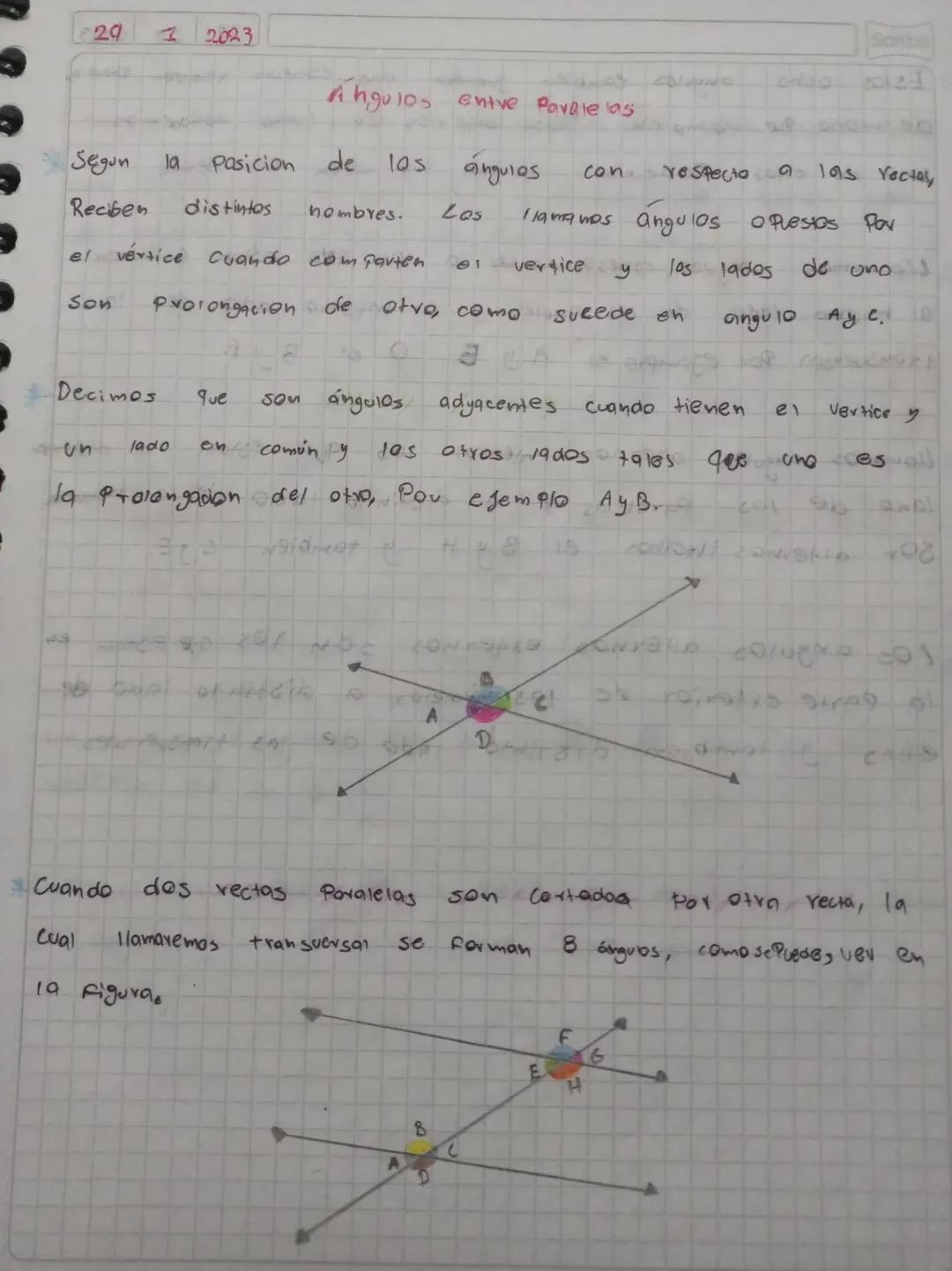 Angulos entre paralelas 