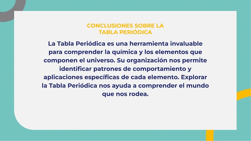 EXPLORANDO LA
TABLA PERIÓDICA:
LOS ELEMENTOS Y SU
ORGANIZACIÓN INTRODUCCIÓN A LA TABLA
PERIÓDICA
La Tabla Periódica es una
herramienta funda
