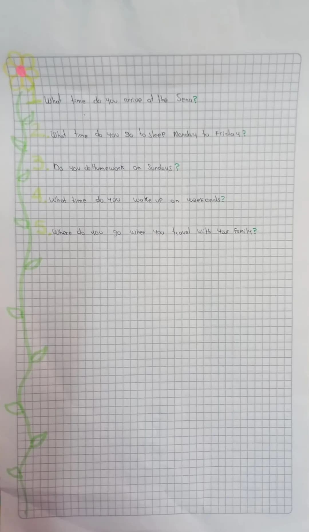 10
ACTIVITY
•—my Routine.
WRITTEN 70%D
Incomate.
OBAL
Name: Manuela leal Guacary
File: 2501517
Color Codes
(verbs in the affirmative and neg