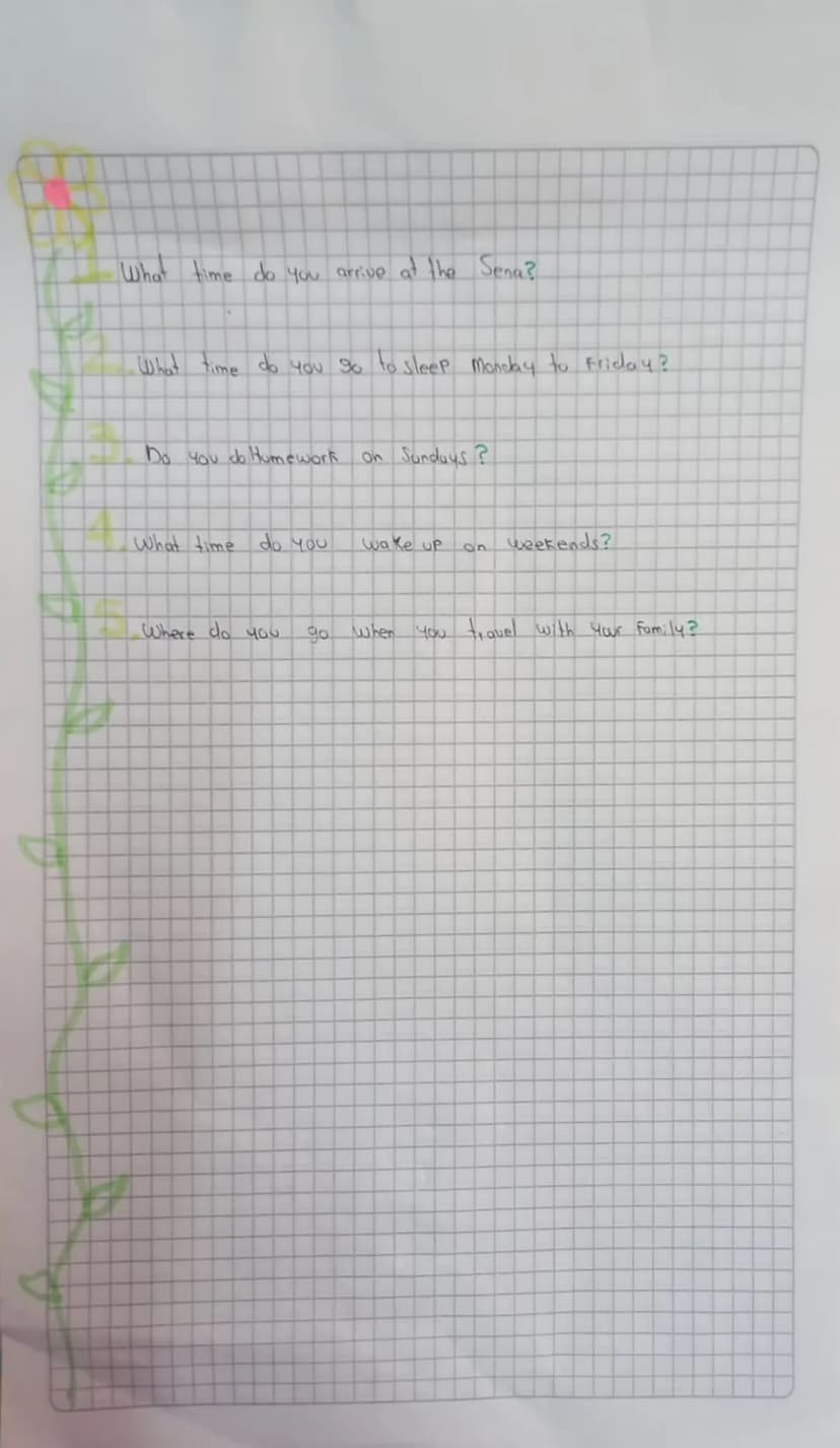 10
ACTIVITY
•—my Routine.
WRITTEN 70%D
Incomate.
OBAL
Name: Manuela leal Guacary
File: 2501517
Color Codes
(verbs in the affirmative and neg