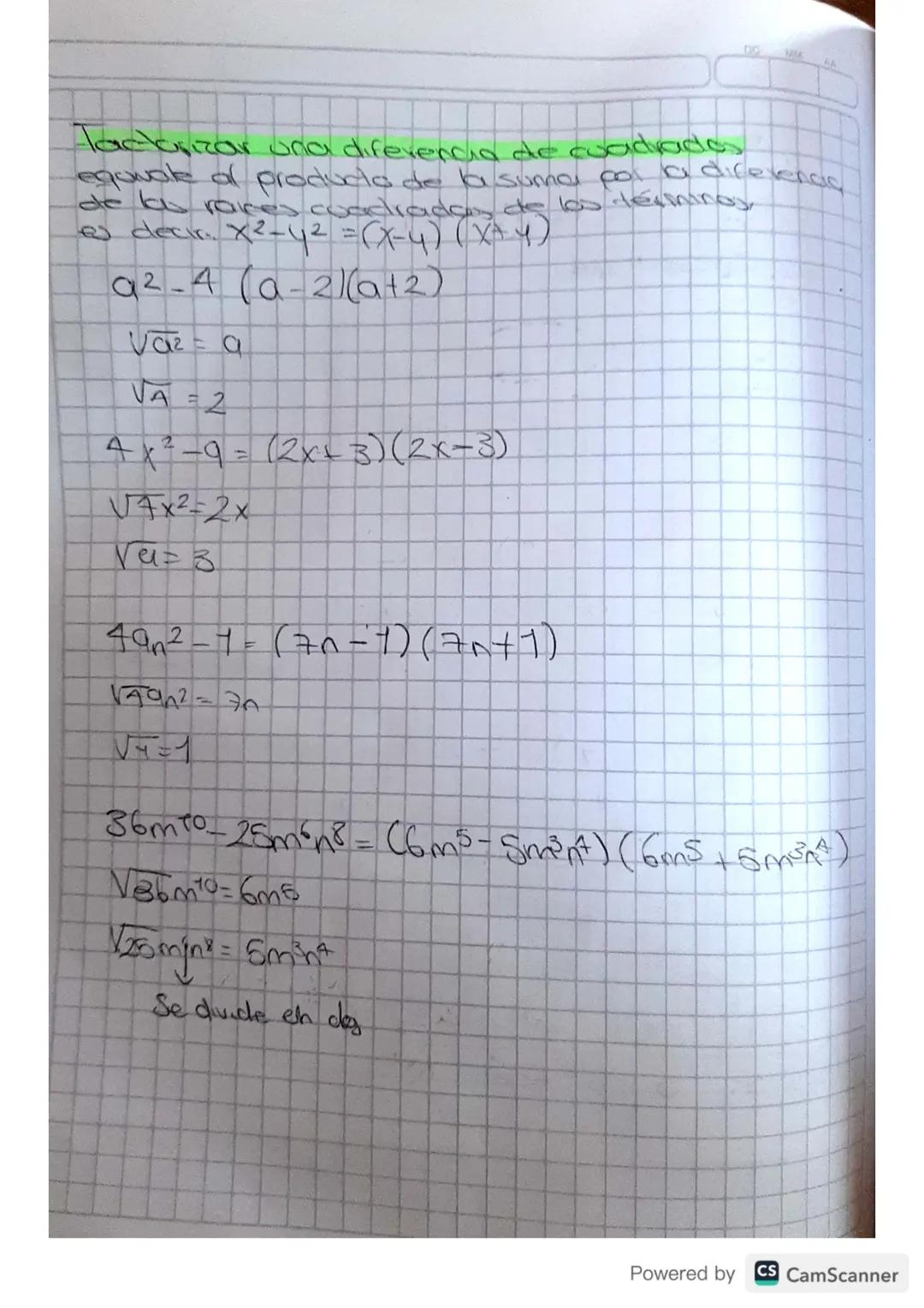 # Factontación de plinomios

Es una tecnica que consiste en la dercomposición en
factores una expresión dlgebraico en forma de
producto.

1.