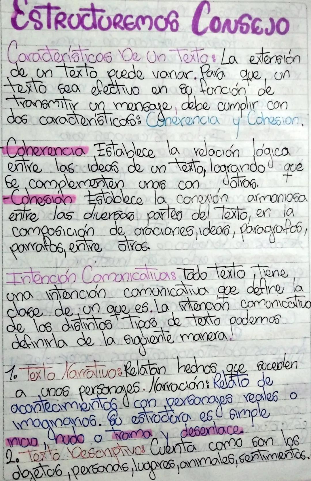 ESTRUCTUREMOS CONSEJO
Características De Un Texto: La extensión
de un texto puede variar. Para que, on
texto sea efectivo en su función de
T