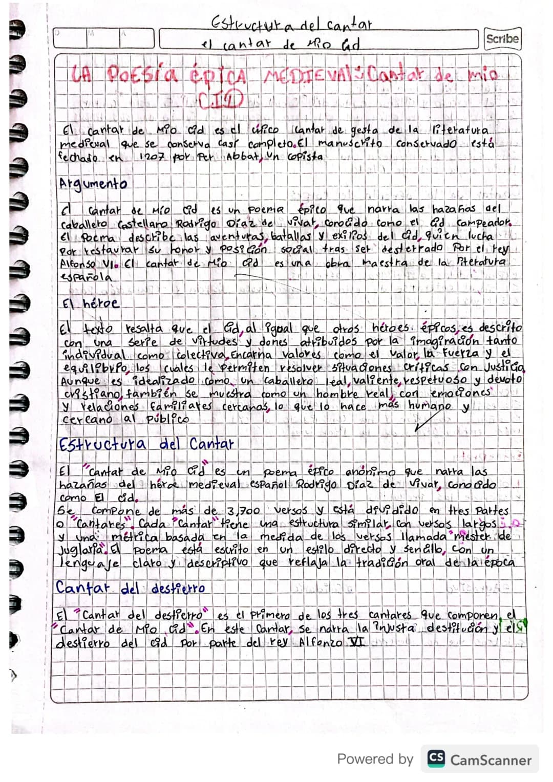 Estructura del cantar
el cantar de Mio Gad
Scribe
CA POESIA EPICA MEDIEVAL: Cantar de mio
El cantar de Mio Cid es el único cantar de gesta d