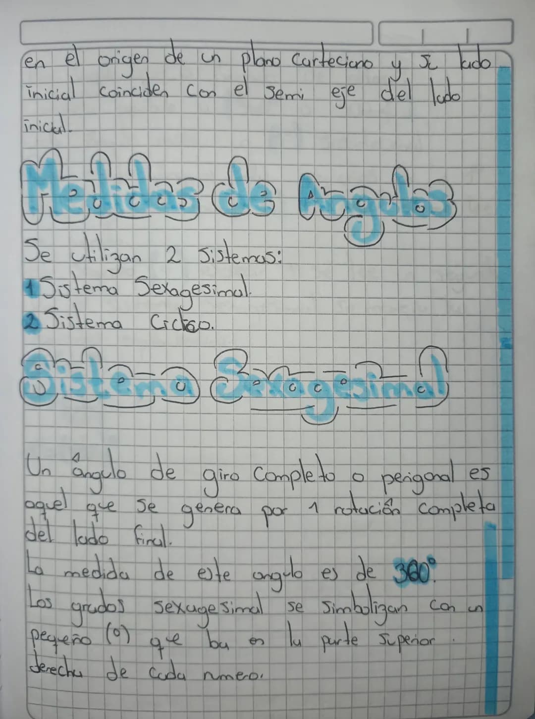 Angulos of Sisfrees ofe
Mechol
Ångebes: Se puede determiner en termics
Origen
de rotación de una Semirecta sobre Su
La posición inicial de a