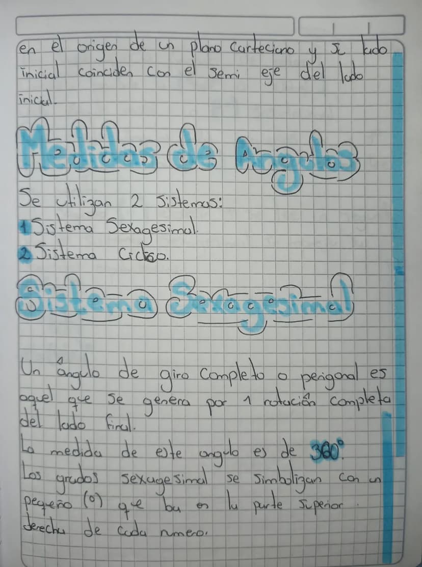 Angulos of Sisfrees ofe
Mechol
Ångebes: Se puede determiner en termics
Origen
de rotación de una Semirecta sobre Su
La posición inicial de a