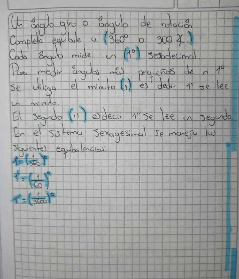 Angulos of Sisfrees ofe
Mechol
Ångebes: Se puede determiner en termics
Origen
de rotación de una Semirecta sobre Su
La posición inicial de a