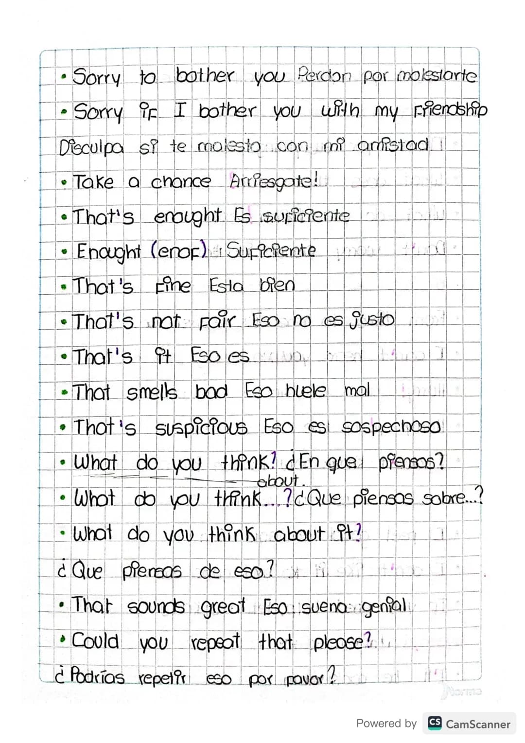 8-05-2020
Topic: Survival Phrases.
Aim: Reinforce Basic Conversation
Sulvical Phrases
Just a little Solo, un poco
• Let me check Defame revi