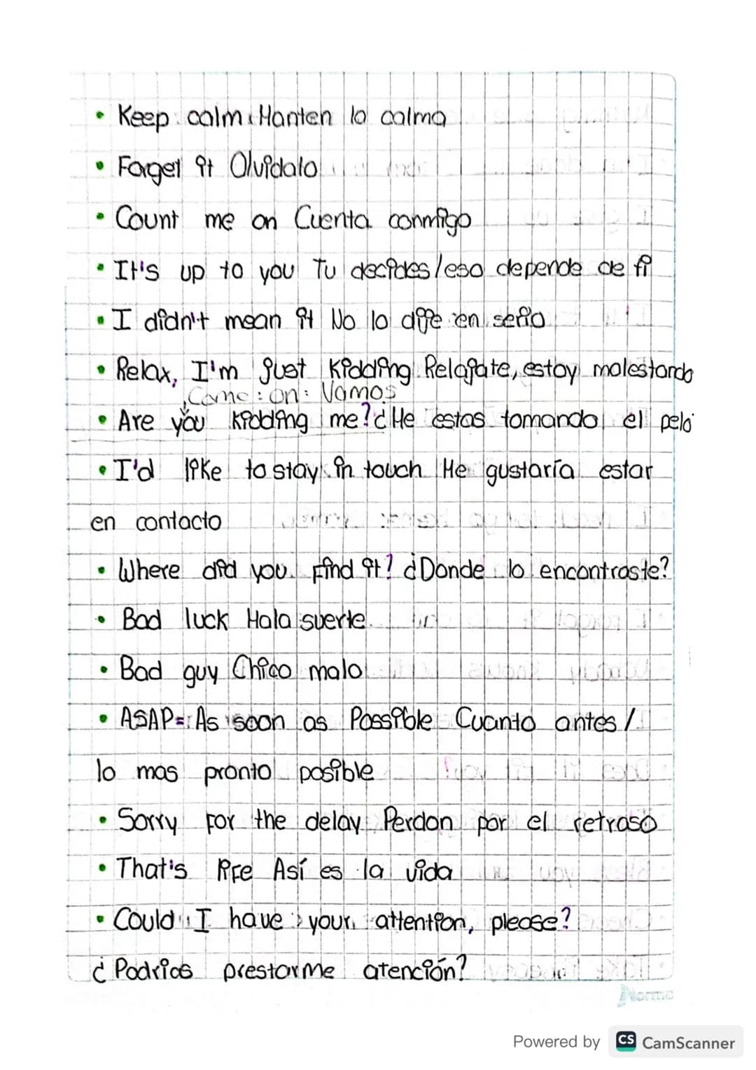 8-05-2020
Topic: Survival Phrases.
Aim: Reinforce Basic Conversation
Sulvical Phrases
Just a little Solo, un poco
• Let me check Defame revi