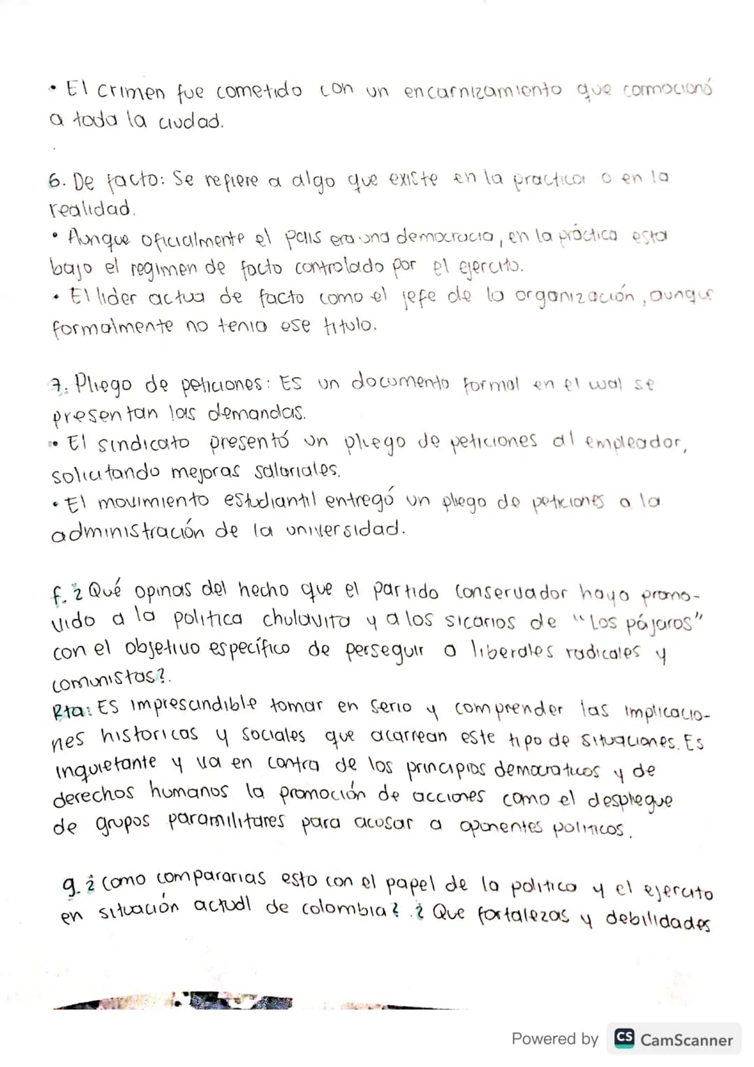प
armado que
4 que
a. Hasta el momento, & Qué relación crees que tiene el periodo conoci-
do como la violencia con la violencia social
Se vi