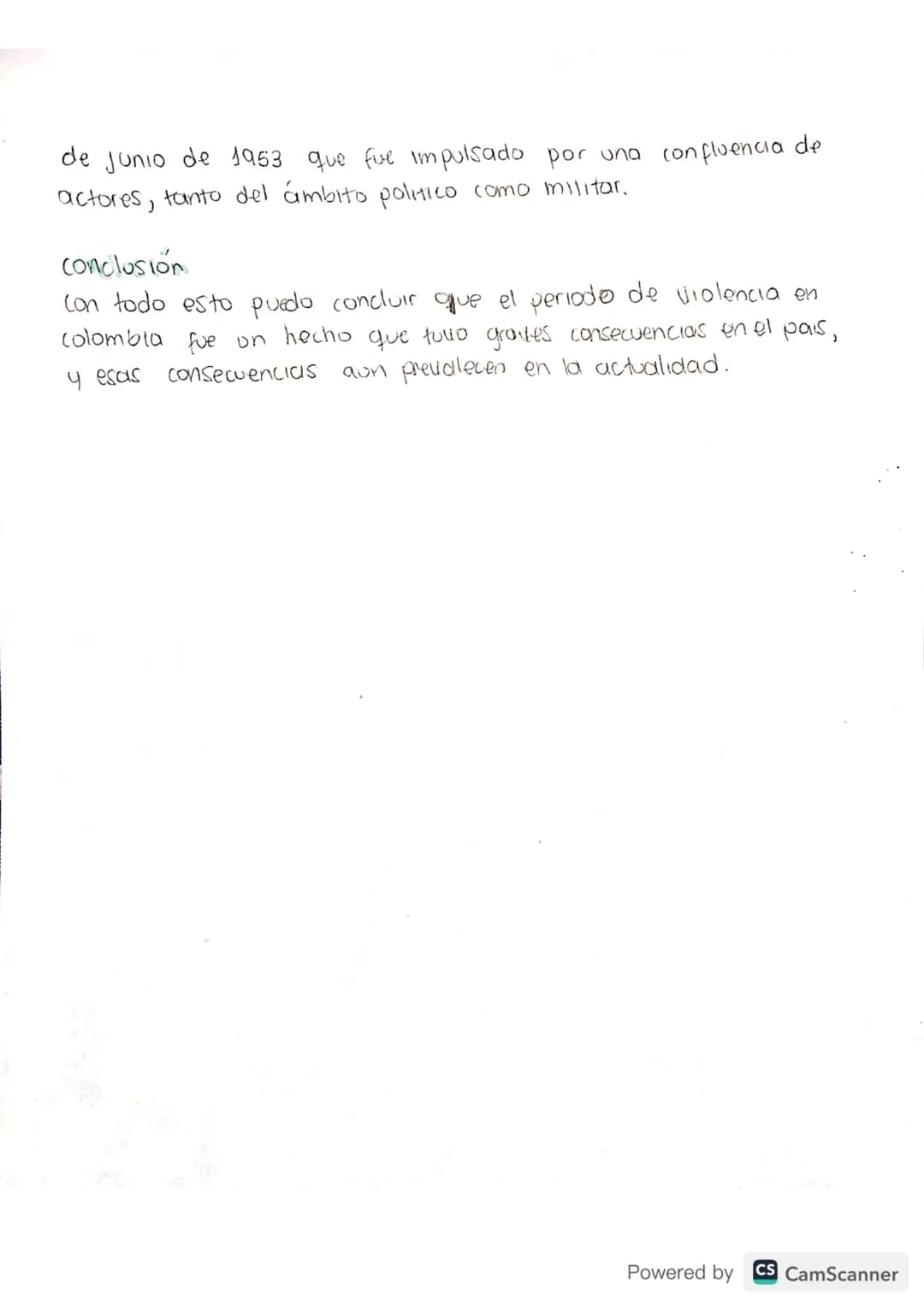 प
armado que
4 que
a. Hasta el momento, & Qué relación crees que tiene el periodo conoci-
do como la violencia con la violencia social
Se vi