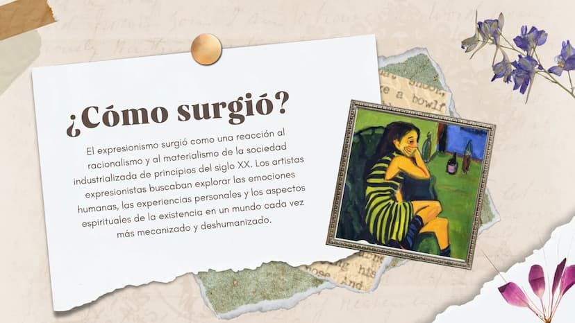 Re a bo
Gave chubby a
to jolly old
186
¿Qué es?
El expresionismo fue un movimiento artístico
que surgió a principios del siglo XX en
Europa,