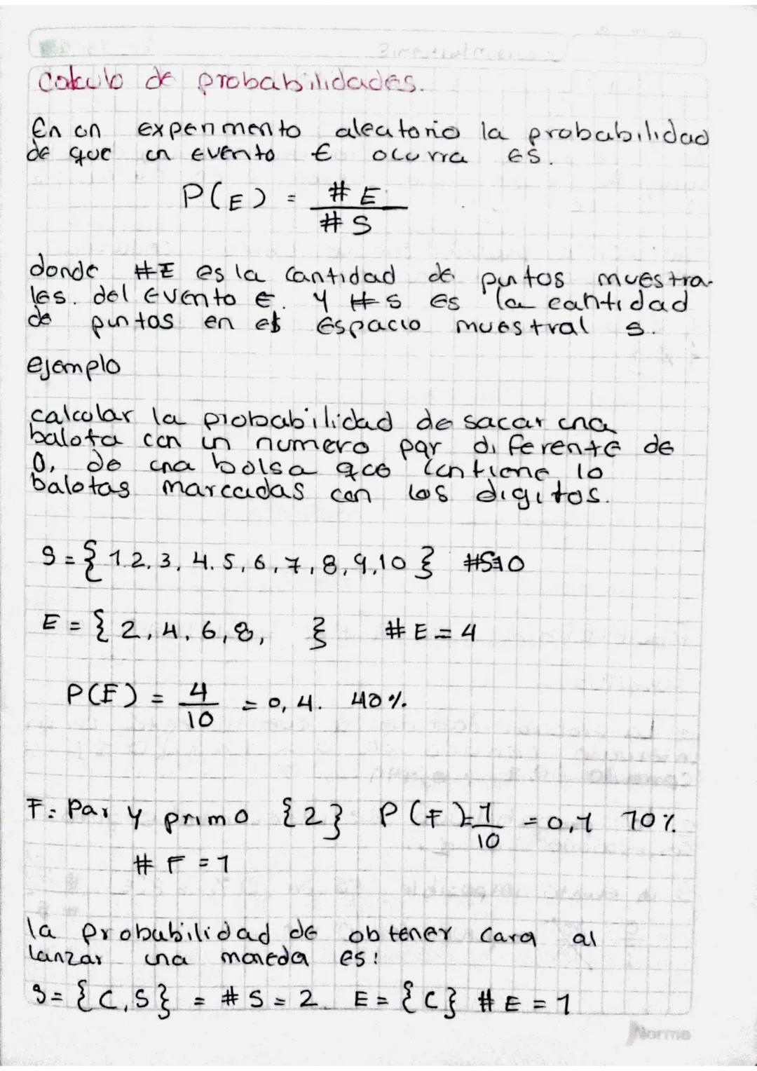 CALCULO DE PROBABILIDADES