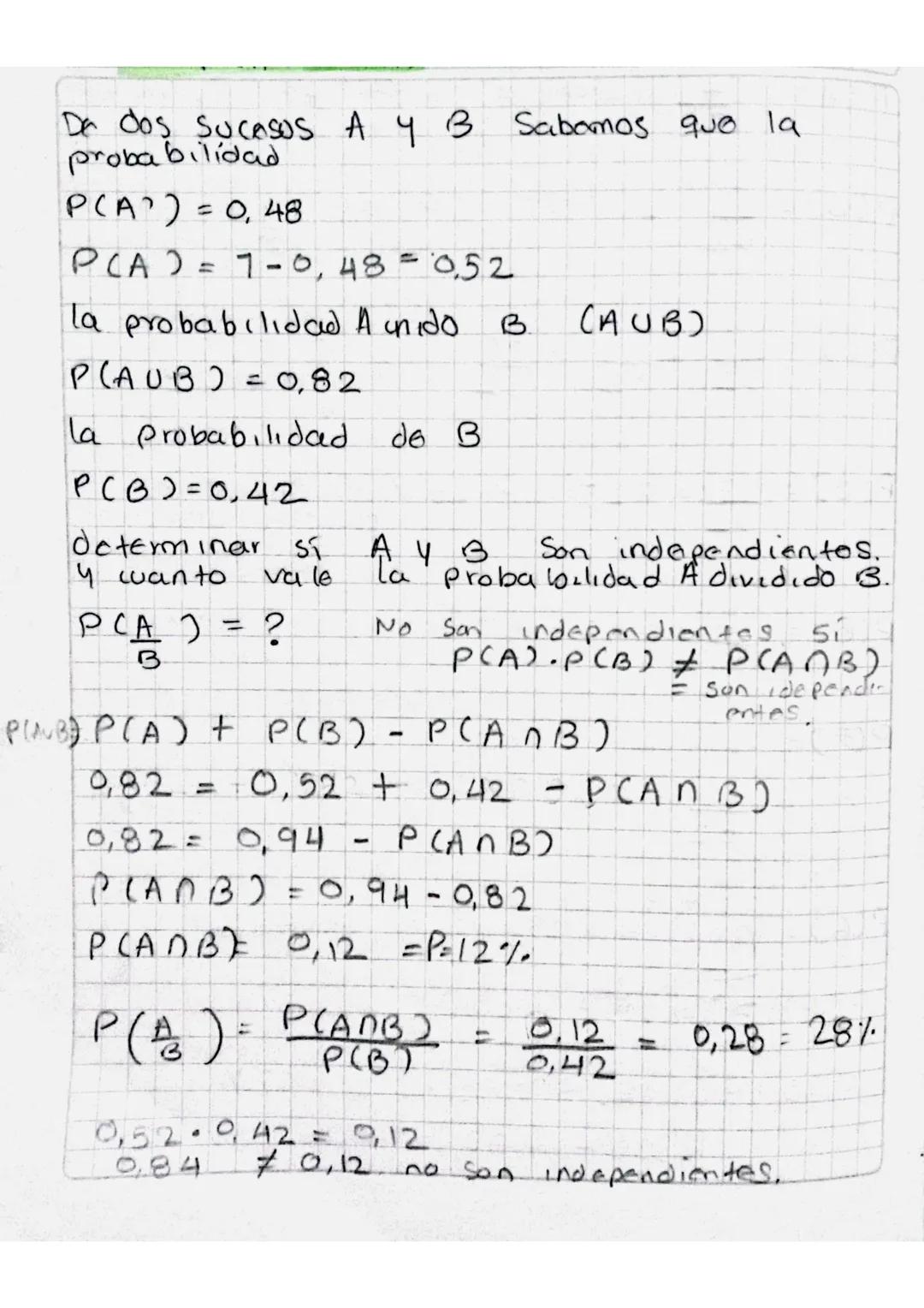 Cakulb de probabilidades.

En on experimento aleatorio la probabilidad
de que on Evento E ocurra ES.

$P(E) = \frac{#E}{\#s}$

donde #E es l