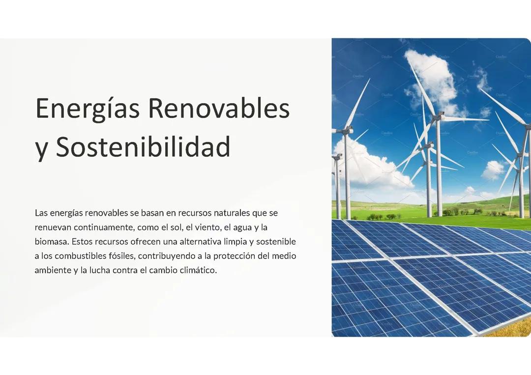 Energías Renovables y Sostenibilidad