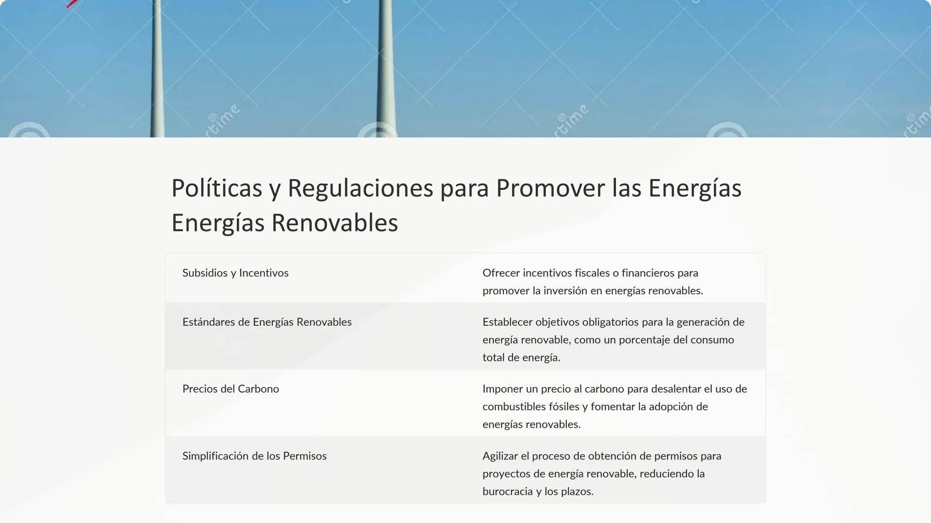 Conation
Energías Renovables
y Sostenibilidad
Realive
Las energías renovables se basan en recursos naturales que se
renuevan continuamente, 