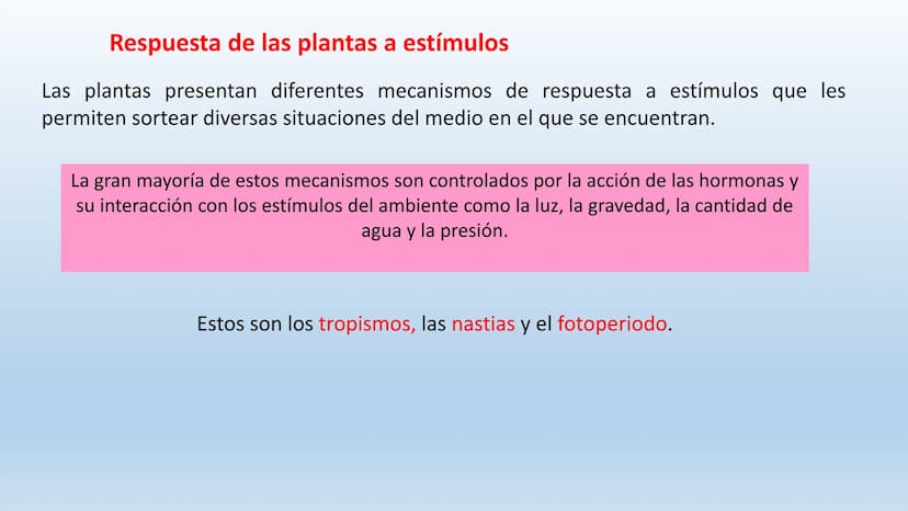 Los seres vivos responden
estímulos La respuesta a estímulos
Es el conjunto de acciones que realizan los seres vivos después de percibir un 