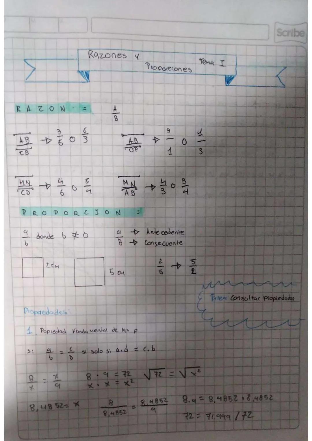 Razones y proporciones
