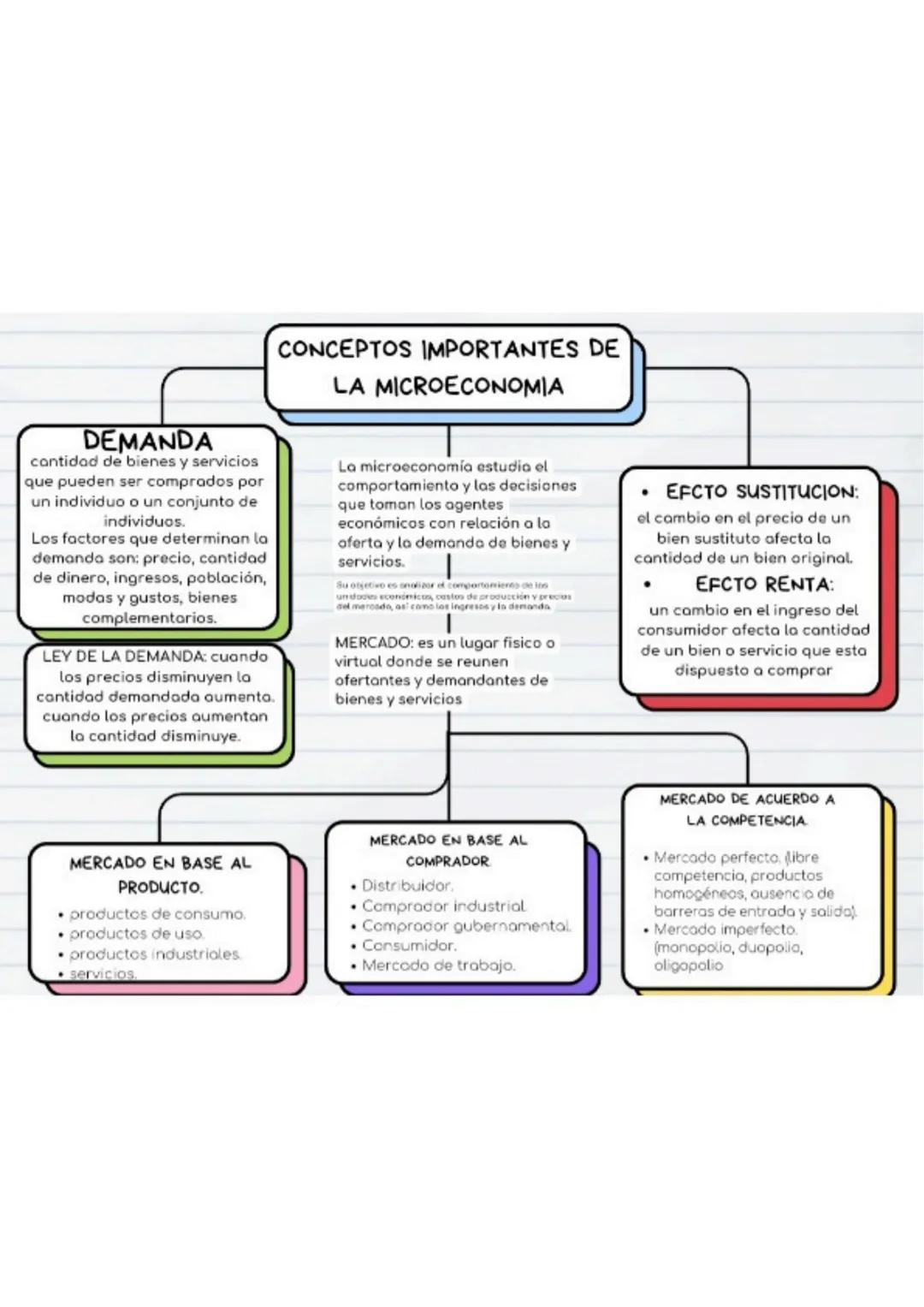 # CONCEPTOS IMPORTANTES DE
LA MICROECONOMIA

# DEMANDA
cantidad de bienes y servicios
que pueden ser comprados por
un individuo o un conjunt