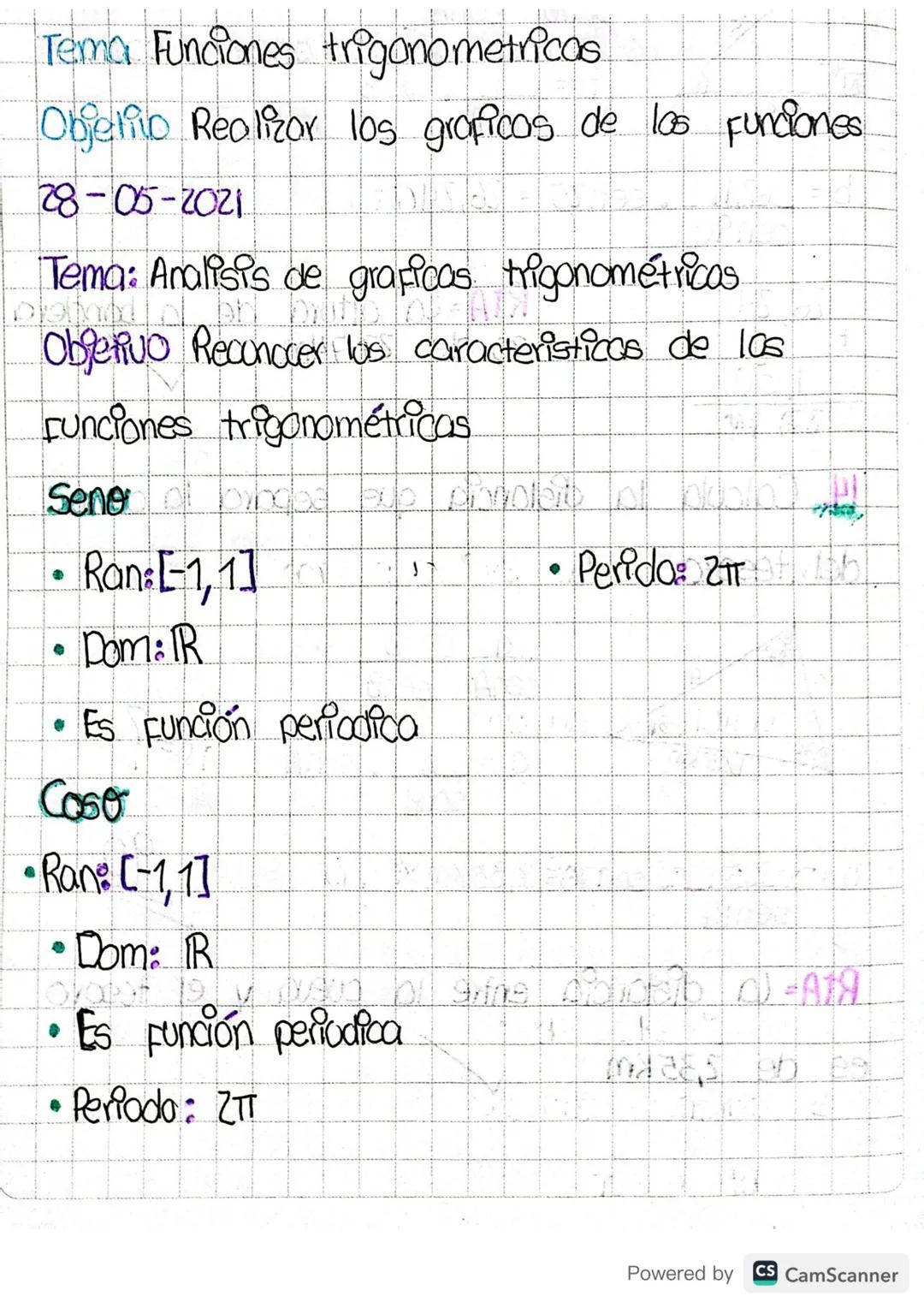 Tema Funciones trigonometricas.
Objetivo Reolizor los graficos de los funciones
28-05-2021
Tema: Analisis de graficas trigonométricas.
Objet