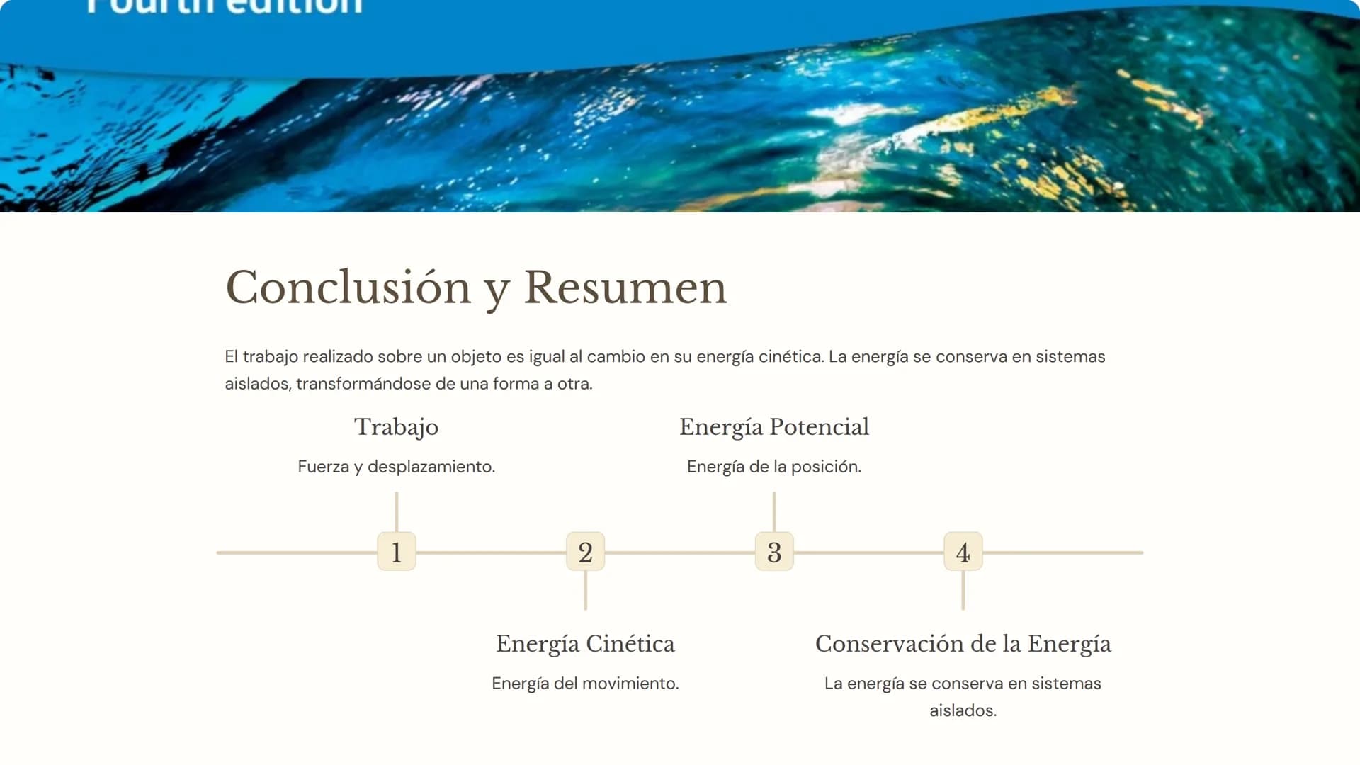 Trabajo, Energía y
Conservación de la
Energía
En física, los conceptos de trabajo, energía y conservación de
la energía son fundamentales pa